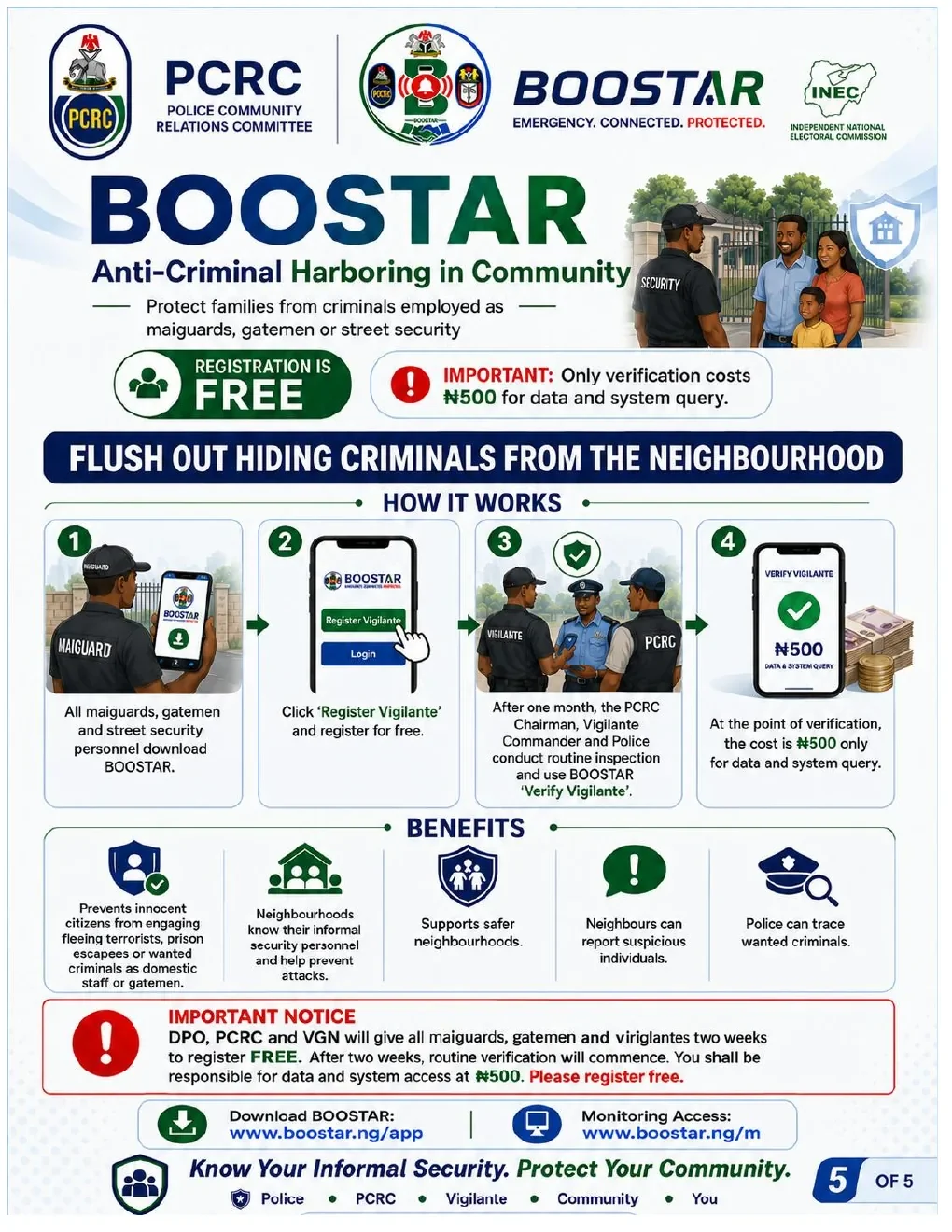 Anti-Criminal Harbouring flyer