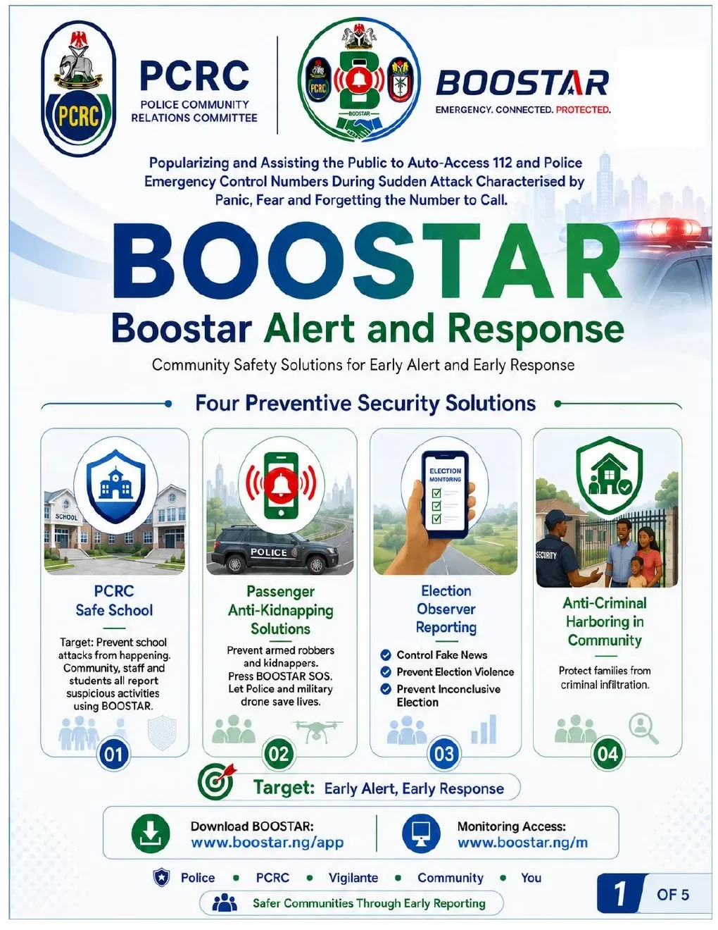 BOOSTAR Community Safety Solutions flyer