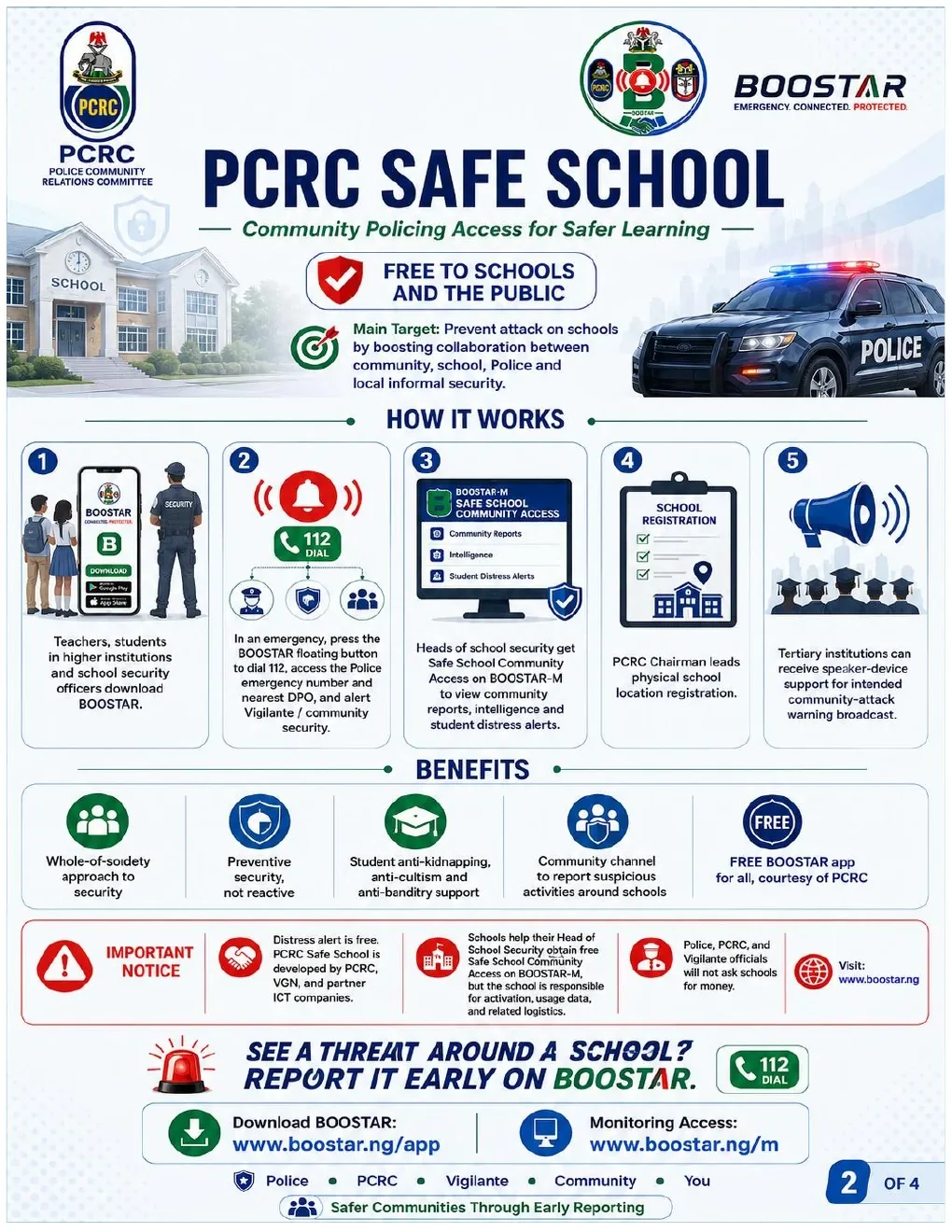 PCRC Safe School flyer
